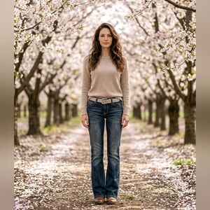 jeanstar Women's Bootcut Jeans in Dark Blue Wash